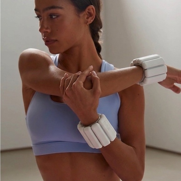 NEW BALA 2 Pound Bangles in Bone White Wrist Weights Pilates Yoga Viral - Picture 2 of 13